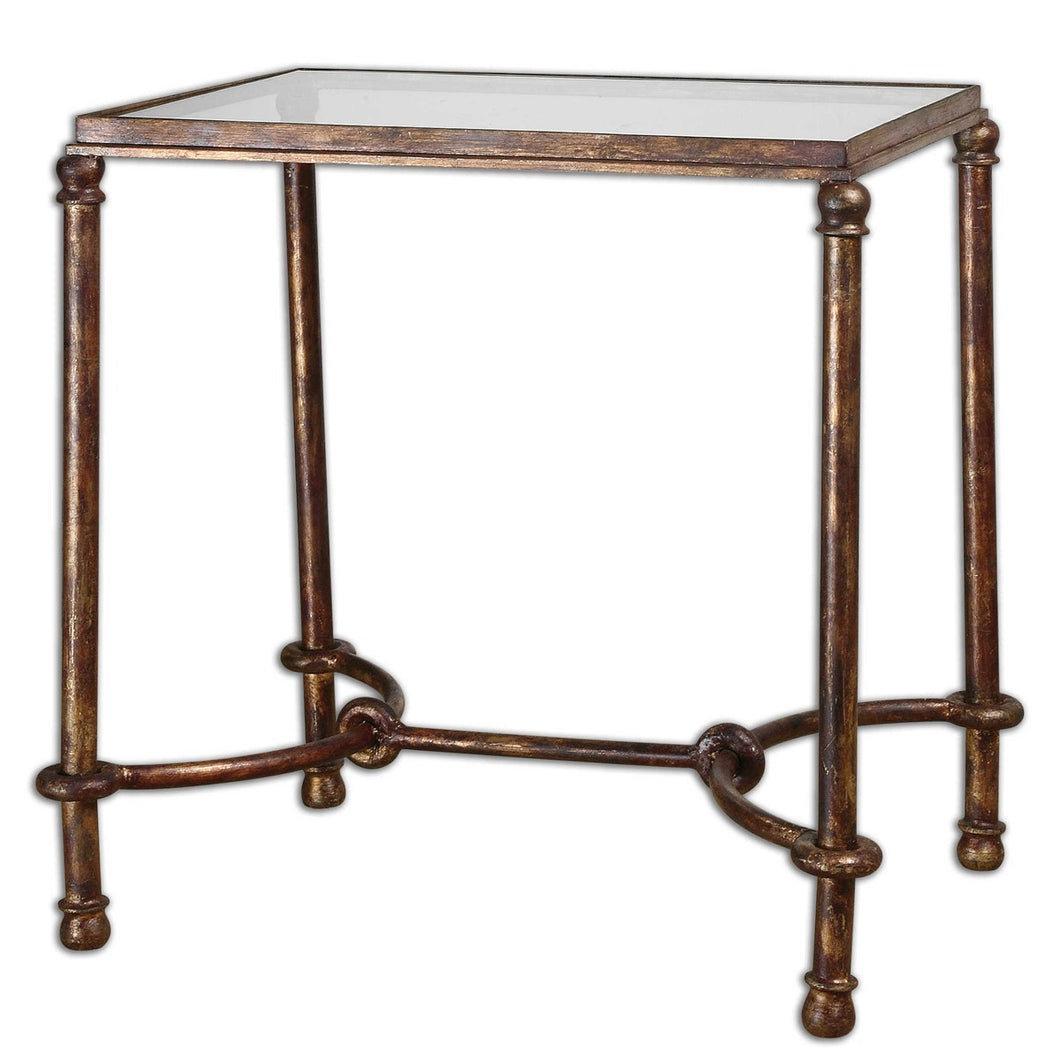 Rustic Bronze End Table