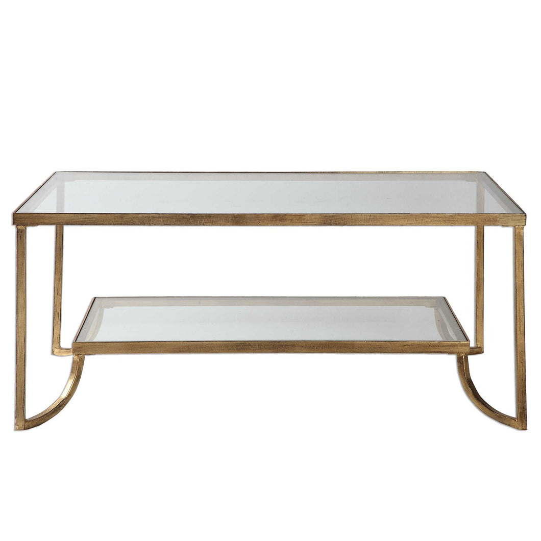 Gold Leaf Iron Coffee Table