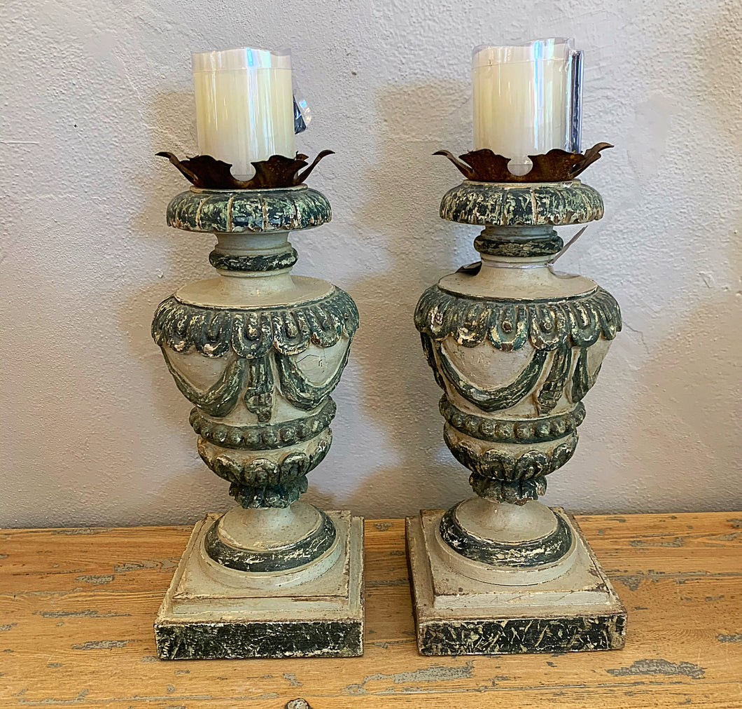 French Alter Candlesticks, Pair