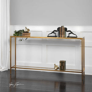 Simple Gold Console Table