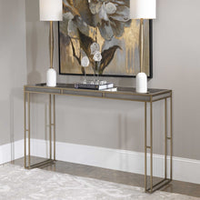 Load image into Gallery viewer, Shagreen and Gold Console Table
