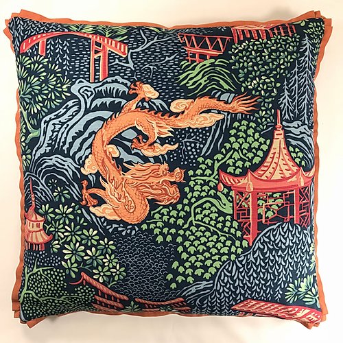 Navy's Red Dragon Pillow