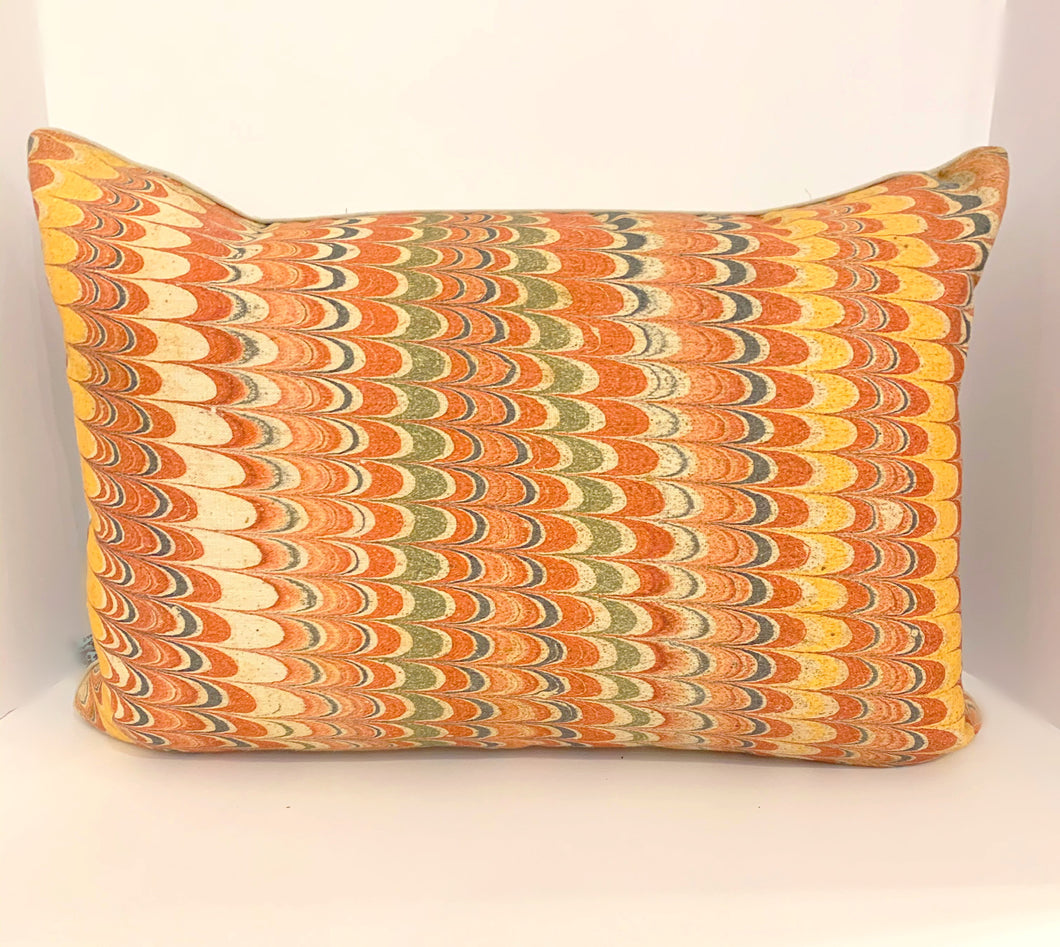 Feathered Multi-color Pillow